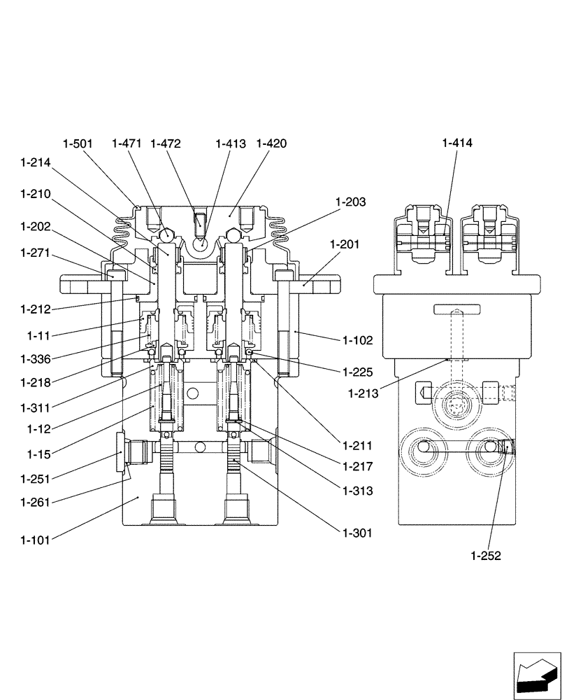 Схема запчастей Case CX50B - (01-054[03]) - CONTROL LINES, PROPEL, ANGLE DOZER (35) - HYDRAULIC SYSTEMS