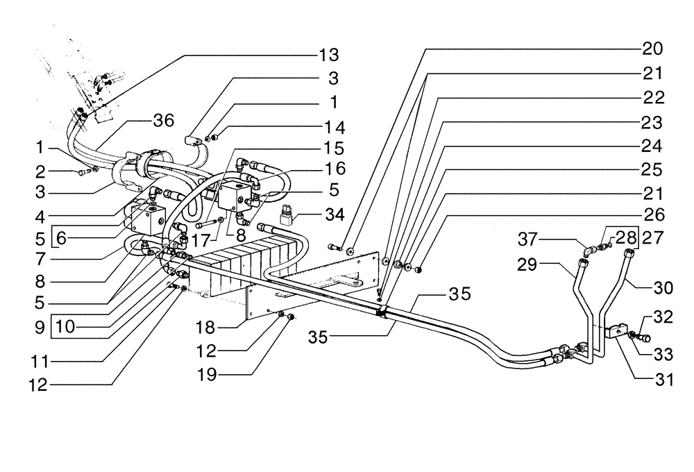 Схема запчастей Case 865B AWD - (08-22[01]) - SCARIFIER AND RIPPER PIPING (08) - HYDRAULICS