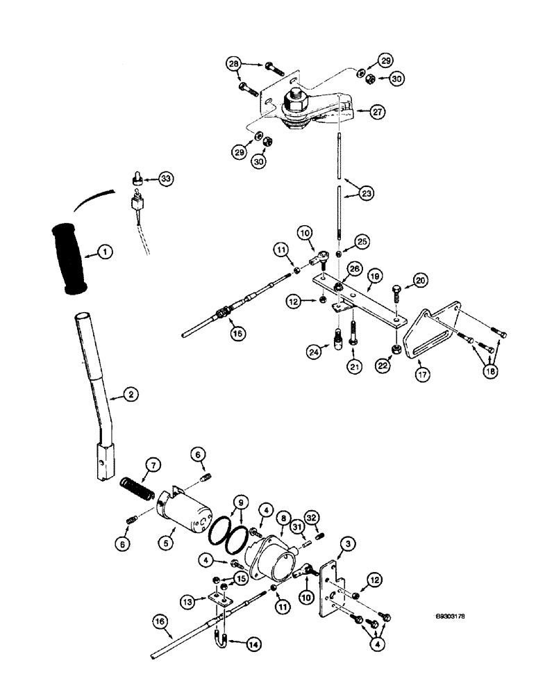 Схема запчастей Case 660 - (6-02) - GROUND DRIVE CONTROLS, HAND CONTROL (06) - POWER TRAIN