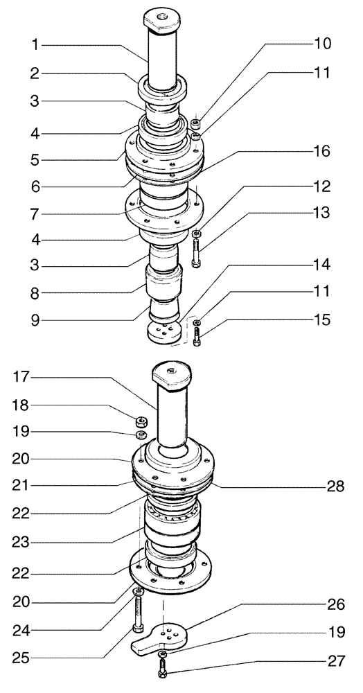 Схема запчастей Case 885B AWD - (09-10[01]) - ARTICULATION JOINT (09) - CHASSIS/ATTACHMENTS