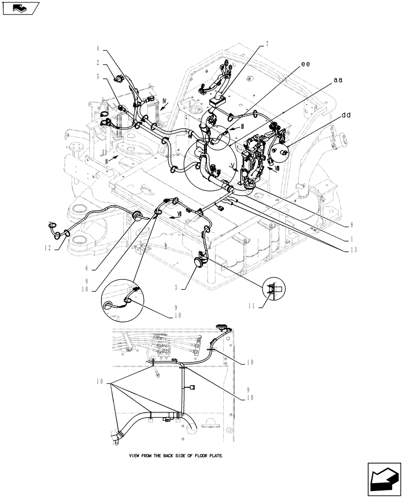 Схема запчастей Case CX55BMSR - (01-078[01]) - ELECTRICAL ASSY, UPPER (55) - ELECTRICAL SYSTEMS