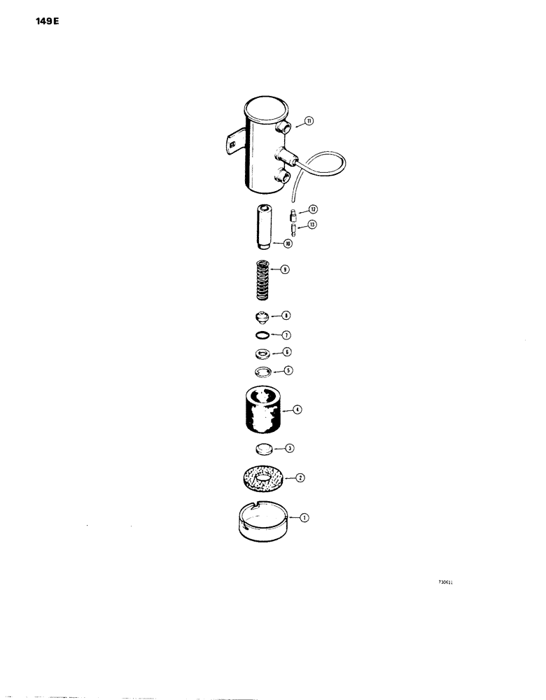 Схема запчастей Case W14 - (149E) - L52634 FUEL PUMP (03) - FUEL SYSTEM