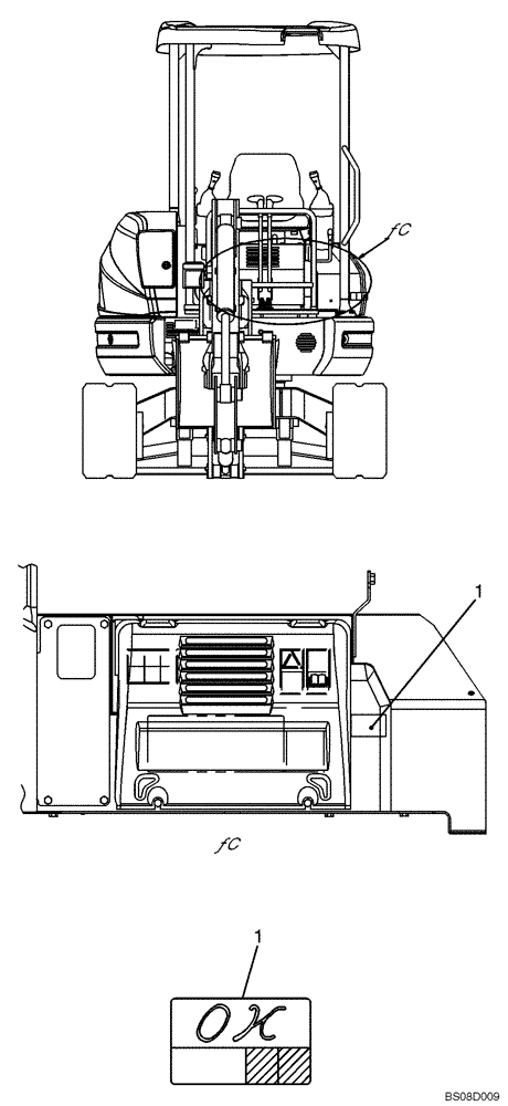 Схема запчастей Case CX50B - (06-005[00]) - NAME PLATE INSTALLATION (PW22T00117F1) NAME-PLATE