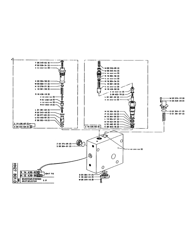 Схема запчастей Case 160CK - (226) - INLET SELECTOR (07) - HYDRAULIC SYSTEM