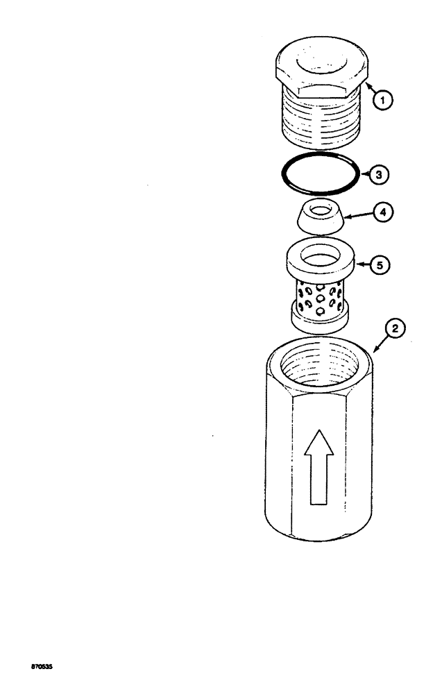 Схема запчастей Case 688 - (8-062) - LEAK RETURN VALVE FILTER (08) - HYDRAULICS