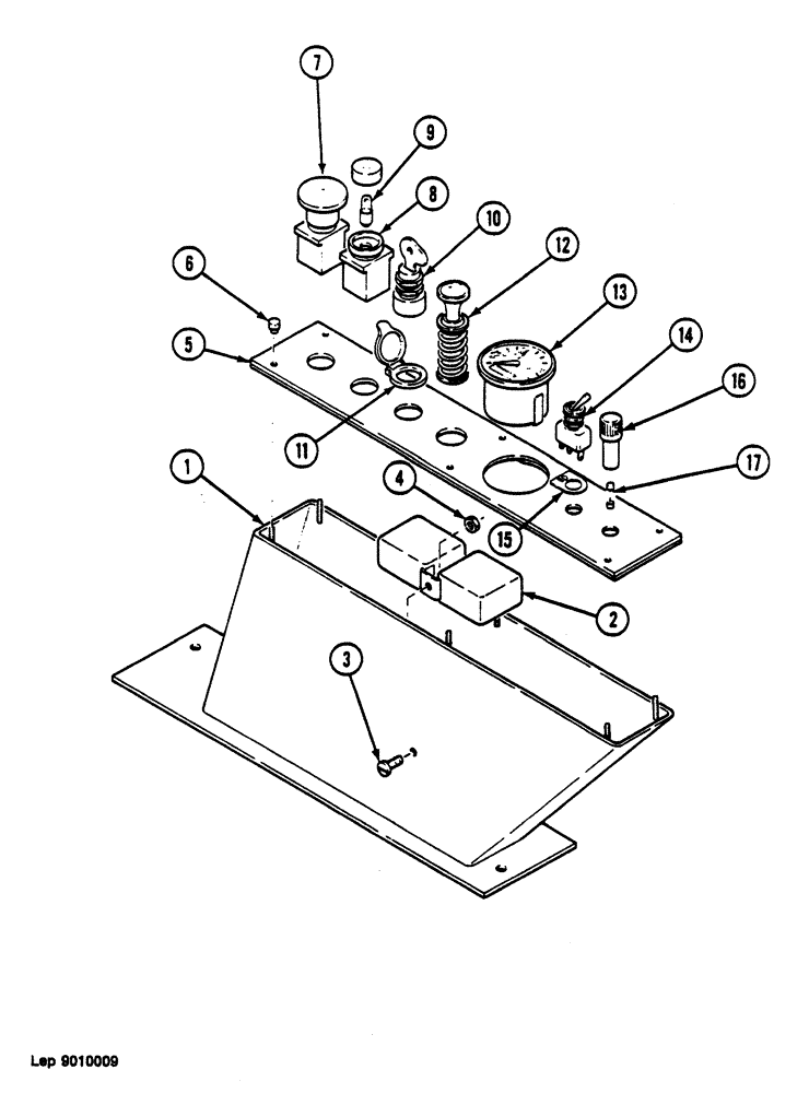 Схема запчастей Case 1088 - (074) - FITTED CONTROL PANEL (55) - ELECTRICAL SYSTEMS