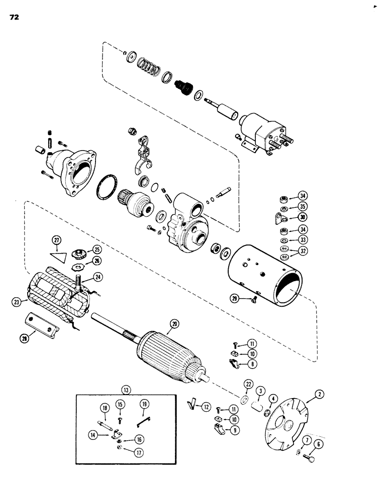 Схема запчастей Case 680G - (072) - L79906 STARTER, U.S. STANDARD EXTERNAL THREADS (04) - ELECTRICAL SYSTEMS