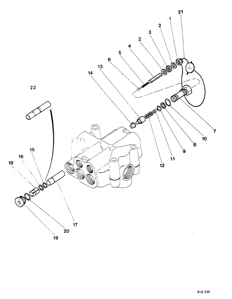 Схема запчастей Case 580F - (190) - LOADER, MAIN RELIEF VALVE (35) - HYDRAULIC SYSTEMS