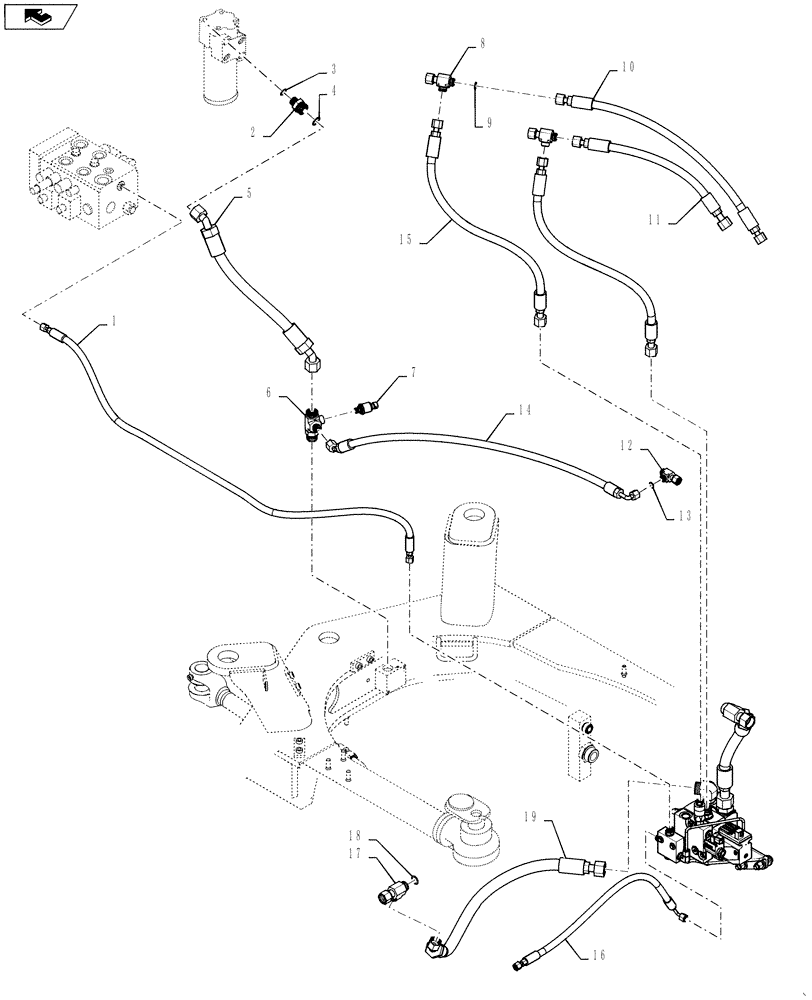 Схема запчастей Case 621F - (41.200.13) - JOYSTICK STEERING WITH AUX STEERING (41) - STEERING