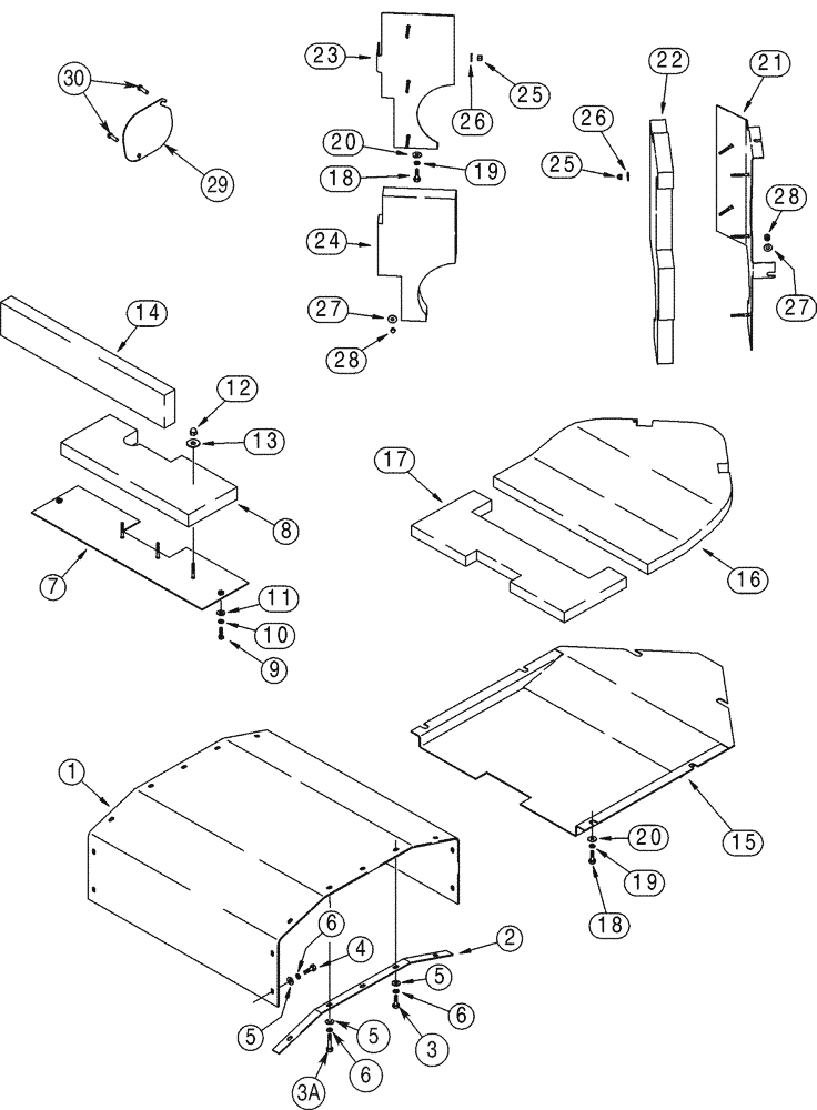 Схема запчастей Case 821C - (09-12) - INSULATION REAR CHASSIS (09) - CHASSIS