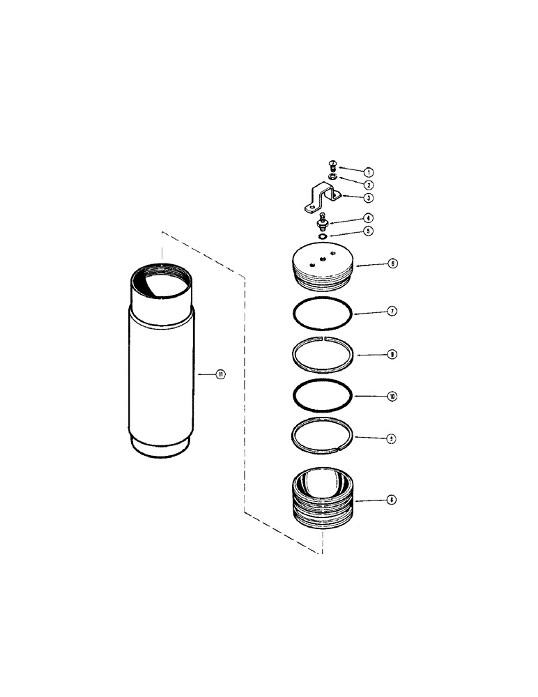 Схема запчастей Case W8C - (250) - A13757 ACCUMULATOR, A13758 ACCUMULATOR VALVE (08) - HYDRAULICS
