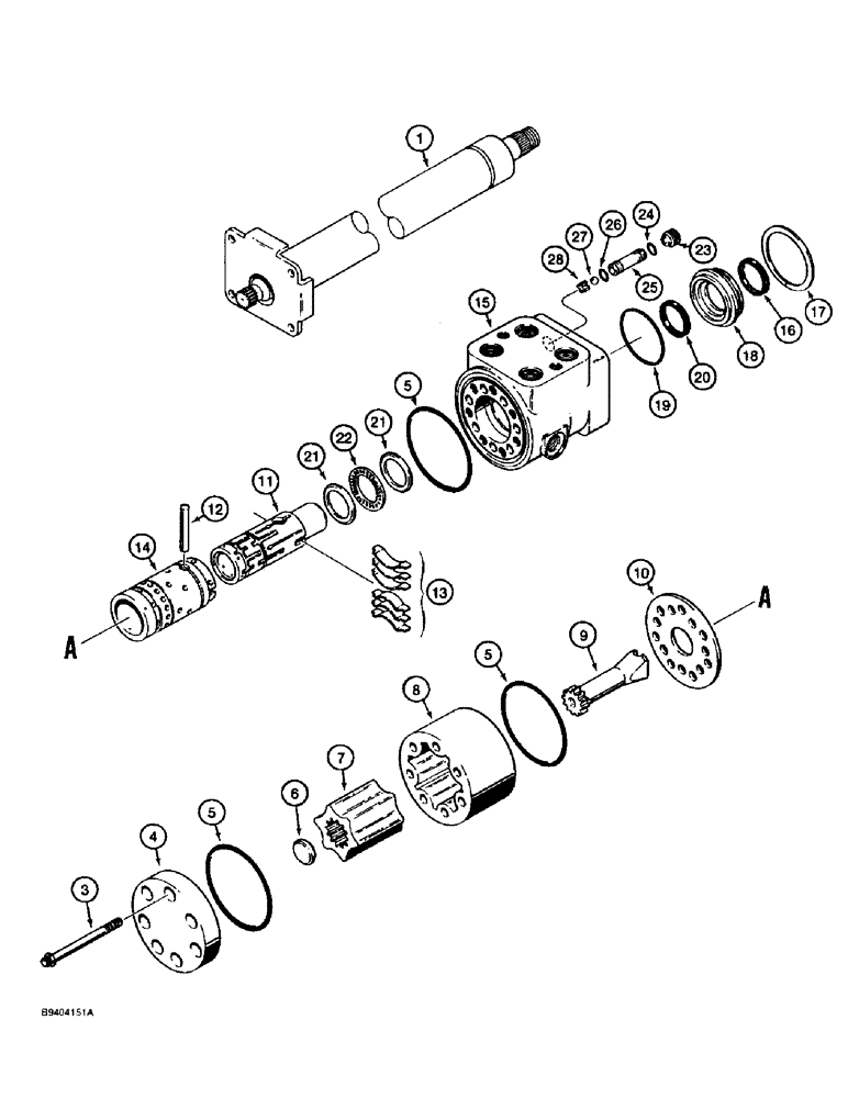 Схема запчастей Case 860 - (5-15A) - STEERING CONTROL VALVE ASSEMBLY - 141535A1 (05) - STEERING