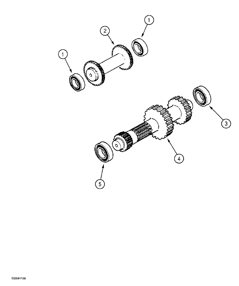 Схема запчастей Case 580SL - (6-072) - CARRARO TRANSM ASSY, IDLER & PRIMARY SHAFT, 2 OR 4 WHEEL DRIVE, MODELS W/OUT POWERSHIFT TRANSMISSION (06) - POWER TRAIN