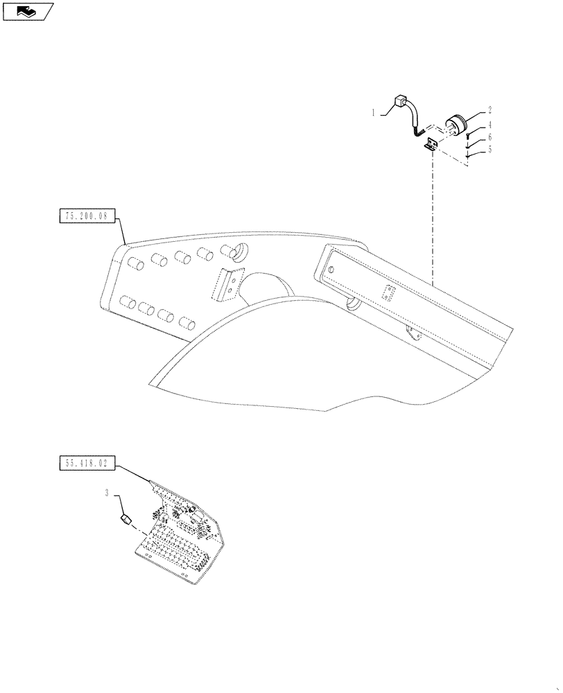 Схема запчастей Case DV207 - (55.408.01) - BACKUP ALARM (55) - ELECTRICAL SYSTEMS