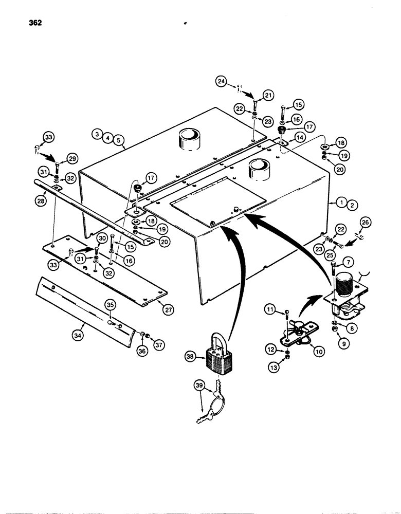 Схема запчастей Case 850B - (362) - HOOD (05) - UPPERSTRUCTURE CHASSIS