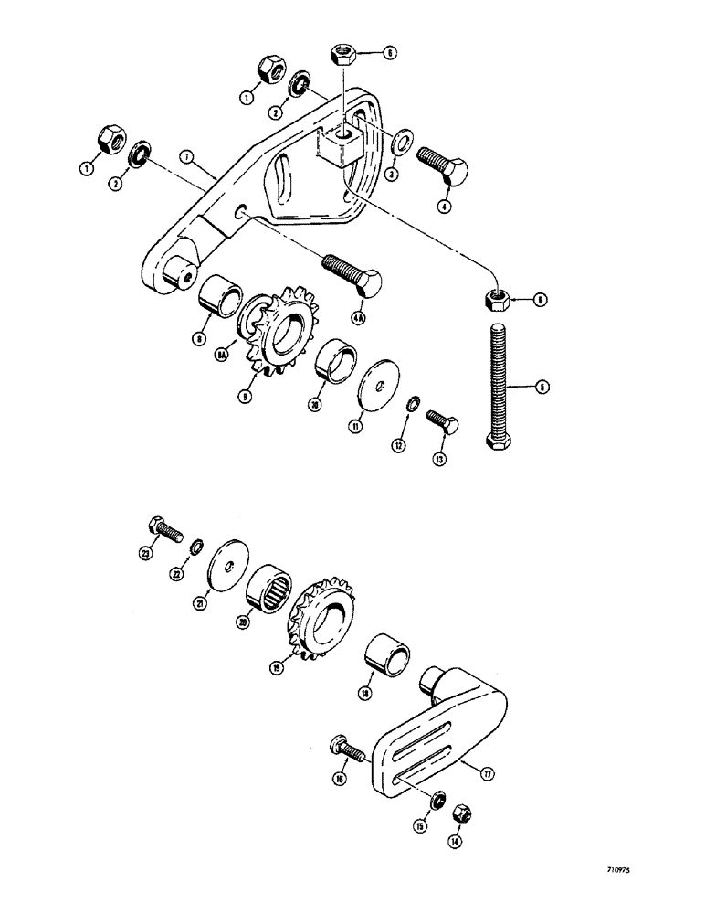 Схема запчастей Case 1530 - (048) - CHAIN TIGHTENERS (06) - POWER TRAIN