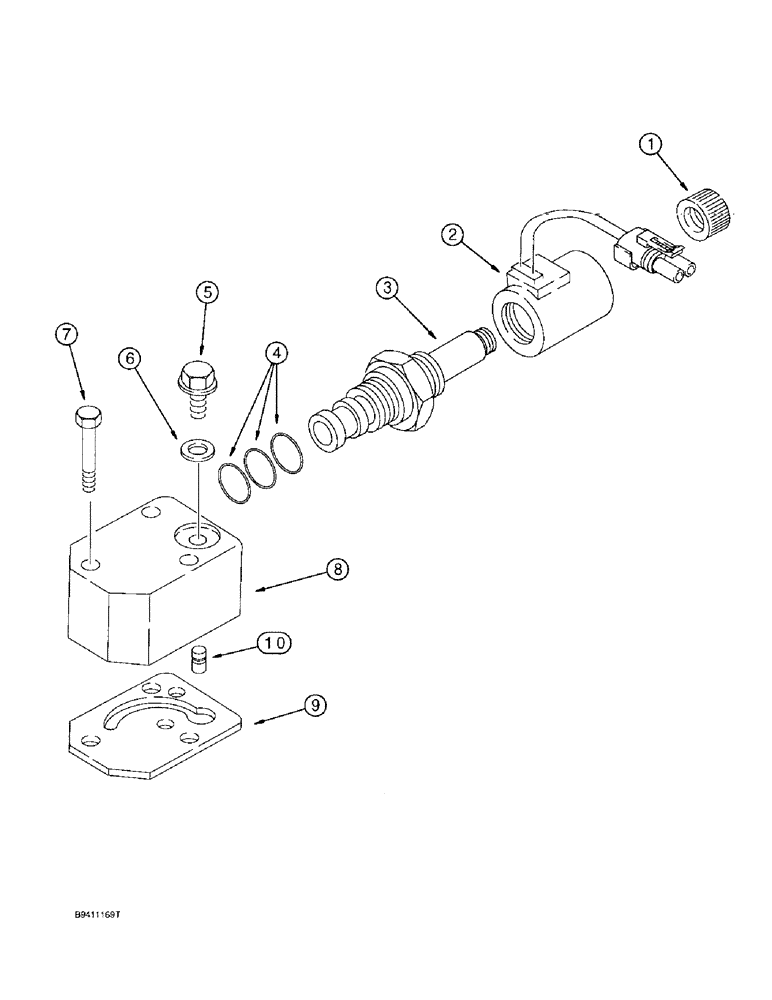 Схема запчастей Case 590SL - (6-44) - TRANSMISSION ASSEMBLY, SOLENOID VALVE - FOUR-WHEEL DRIVE (06) - POWER TRAIN