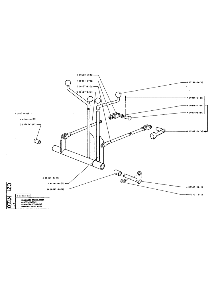 Схема запчастей Case TC45 - (044) - PROPEL CONTROL 