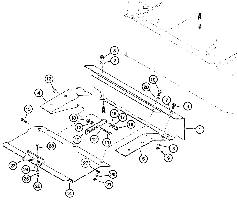 Схема запчастей Case 821C - (09-31) - COVERS BATTERY BOX (09) - CHASSIS
