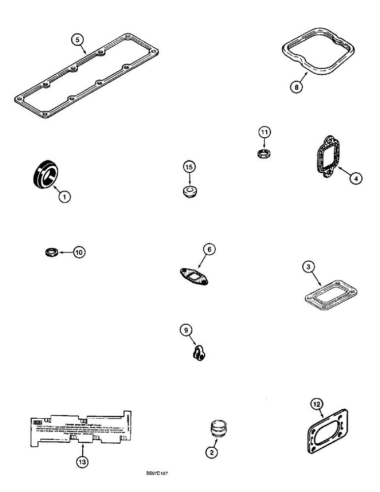 Схема запчастей Case 590SL - (2-48) - GASKET KIT, 4T-390 EMISSIONS CERTIFIED ENGINE, VALVE GRIND (02) - ENGINE