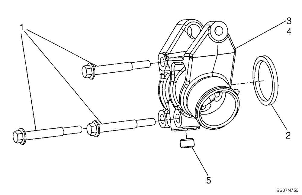 Схема запчастей Case 750L - (02-39) - COOLING SYSTEM - ENGINE (02) - ENGINE