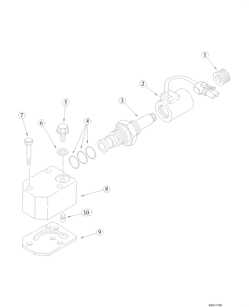 Схема запчастей Case 585G - (06-38) - TRANSMISSION ASSY (130787A2, A3) (4WD) - SOLENOID VALVE (06) - POWER TRAIN