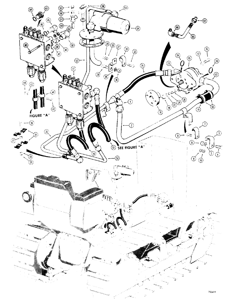 Схема запчастей Case 310G - (160) - BASIC TRACTOR HYDRAULICS (07) - HYDRAULIC SYSTEM