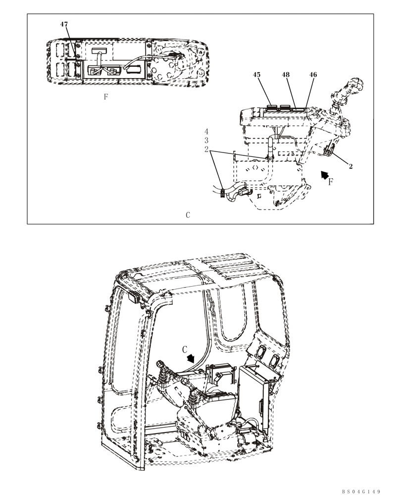Схема запчастей Case CX80 - (04-06) - ELECTRICAL - CAB (04) - ELECTRICAL SYSTEMS