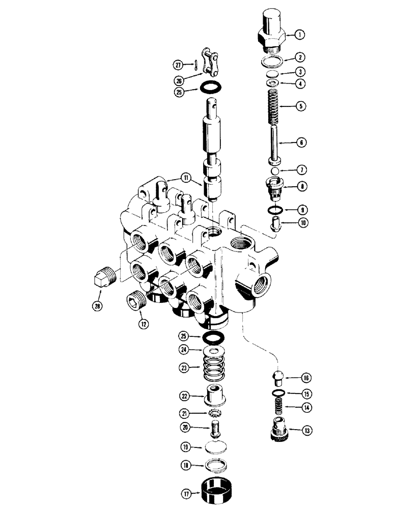 Схема запчастей Case 530 - (84) - D28968 HYDRAULIC CONTROL VALVE (35) - HYDRAULIC SYSTEMS
