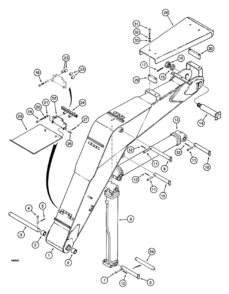 Схема запчастей Case 1187 - (314) - BOOM AND RELATED PARTS (05) - UPPERSTRUCTURE CHASSIS