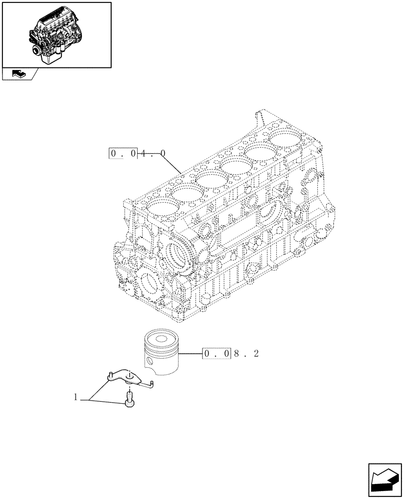 Схема запчастей Case F3AE0684N E907 - (0.04.14) - CYLINDER BARREL LUBRICATION NOZZLE (99483075) 