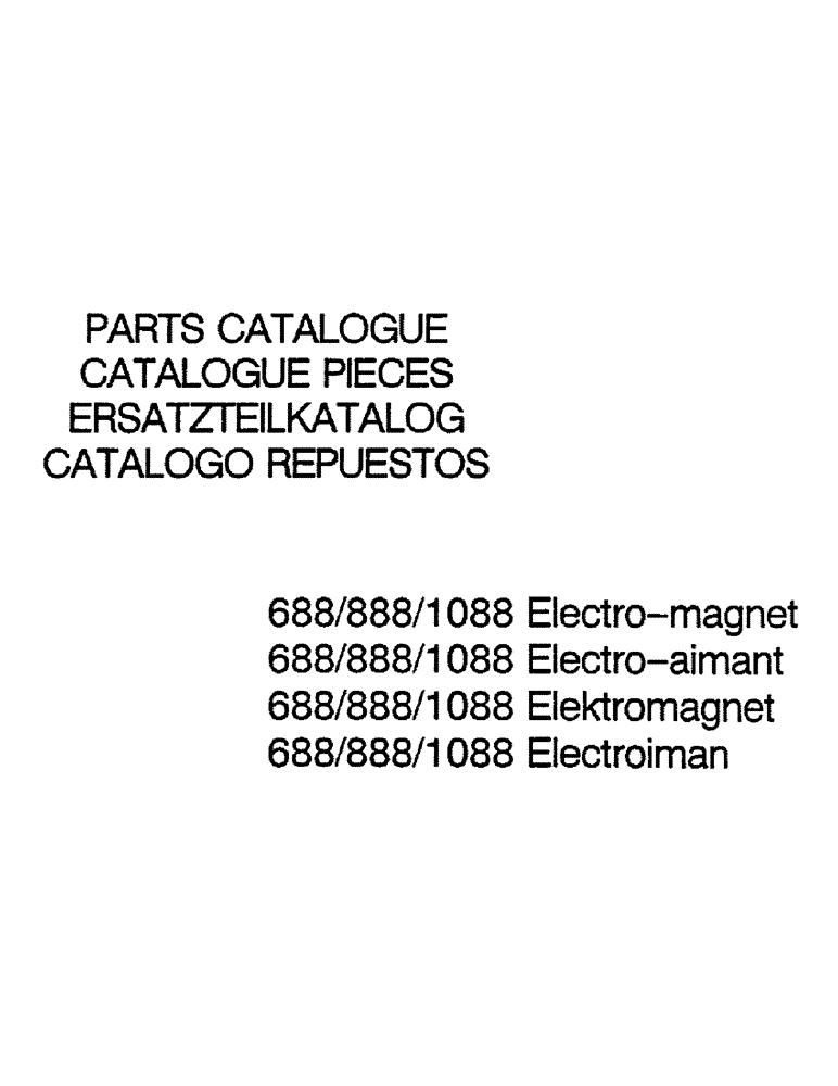 Схема запчастей Case 688 - (1-1) - PARTS CATALOGUE 