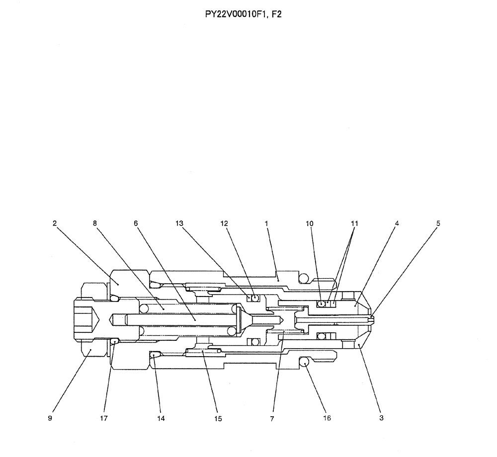 Схема запчастей Case CX50B - (07-015) - VALVE ASSY, RELIEF (PY22V00010F1, F2) ELECTRICAL AND HYDRAULIC COMPONENTS