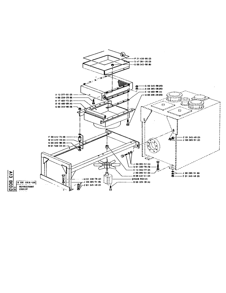 Схема запчастей Case 160CK - (017) - COOLER (05) - UPPERSTRUCTURE CHASSIS