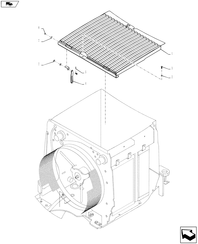 Схема запчастей Case 721F - (10.400.02) - COOLER SCREEN INSTALLATION (10) - ENGINE