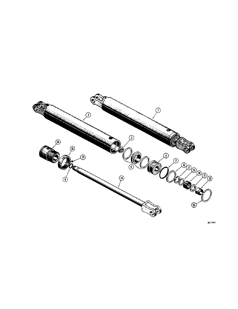 Схема запчастей Case 310G - (266) - LIFT CYLINDERS (POWER ANGLE TILT DOZER) (07) - HYDRAULIC SYSTEM