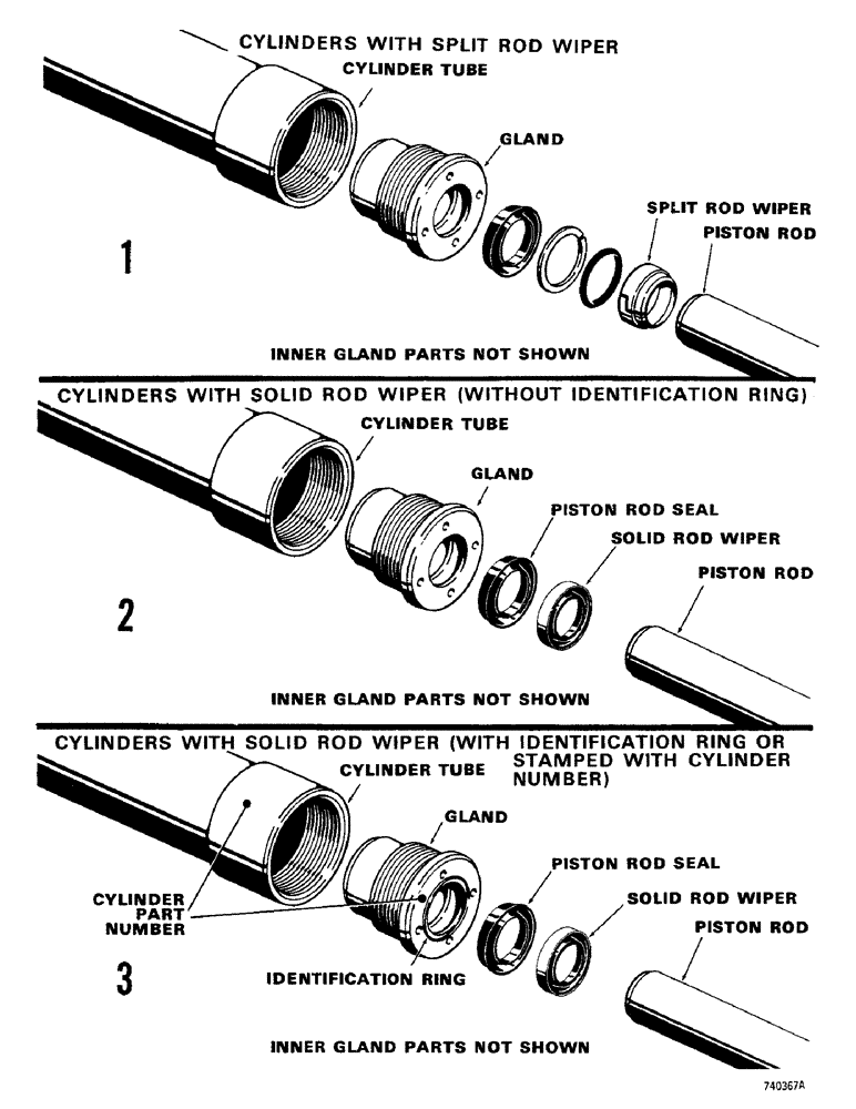 Схема запчастей Case 350 - (220) - CYLINDER IDENTIFICATION (07) - HYDRAULIC SYSTEM