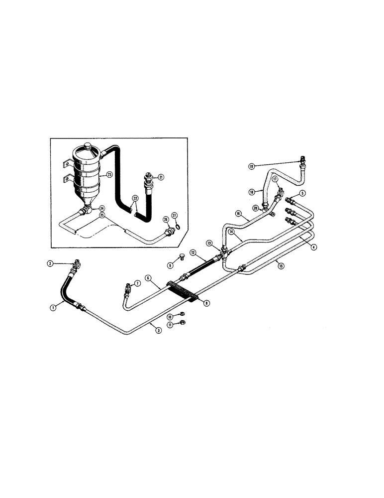 Схема запчастей Case 520 - (072) - TORQUE CONVERTER HYDRAULICS (03) - TRANSMISSION