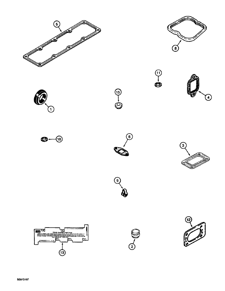 Схема запчастей Case 580L - (2-60) - GASKET KIT, 4T-390 EMISSIONS CERTIFIED ENGINE, VALVE GRIND (02) - ENGINE