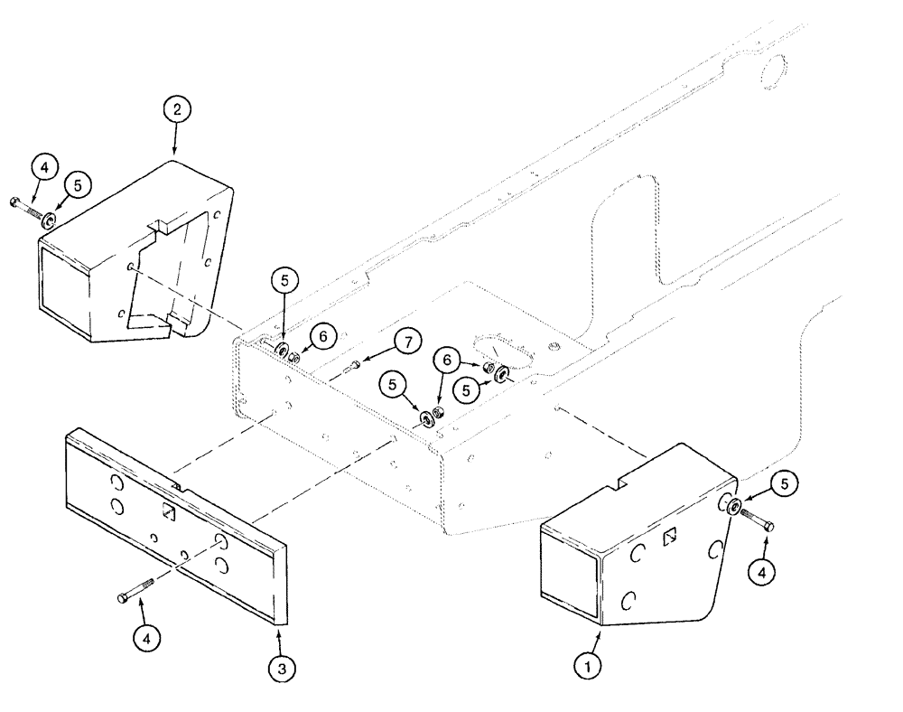 Схема запчастей Case 921B - (9-016) - COUNTERWEIGHTS (3235 POUND TOTAL WEIGHT) (09) - CHASSIS/ATTACHMENTS