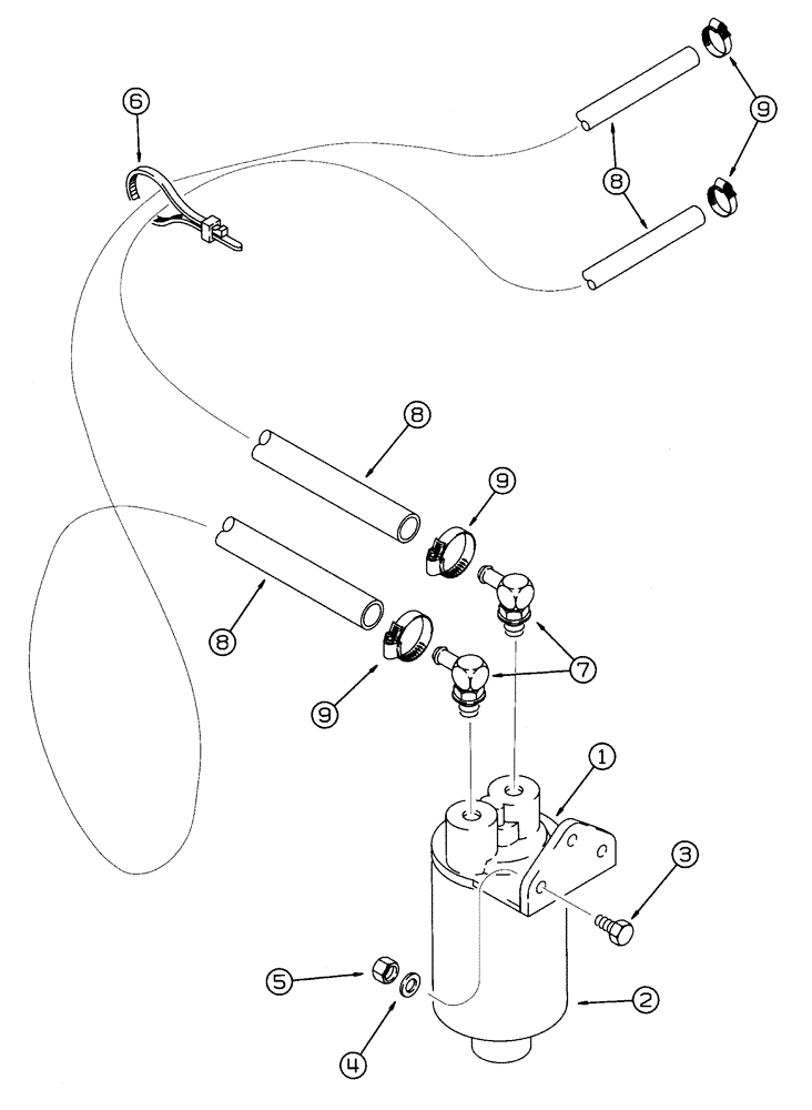 Схема запчастей Case 460 - (3-04) - REMOTE FUEL FILTER (03) - FUEL SYSTEM