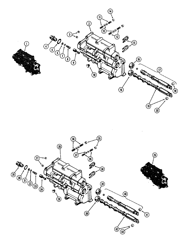 Схема запчастей Case W10 - (081A) - TRANSMISSION CONTROL VALVE, 1ST USED TRANS. SN 39647 (06) - POWER TRAIN
