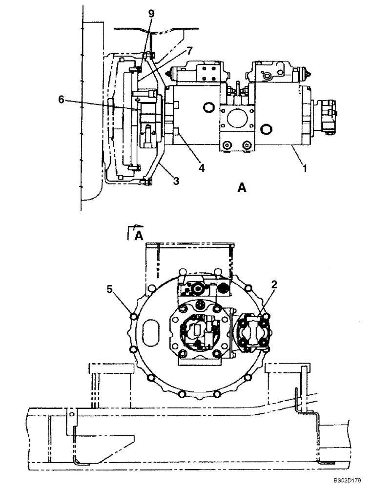 Схема запчастей Case CX130 - (08-006) - PUMP COUPLING - MODELS WITH DOZER BLADE (DAC0713246 - ) (08) - HYDRAULICS