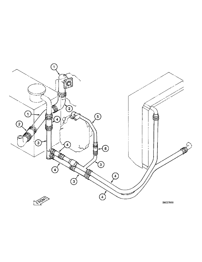 Схема запчастей Case 9050 - (1-14) - PICTORIAL INDEX, BASIC SUPPLY AND RETURN LINES (00) - PICTORIAL INDEX