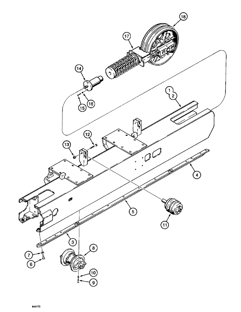 Схема запчастей Case 1187 - (106) - TRACK FRAMES (04) - UNDERCARRIAGE