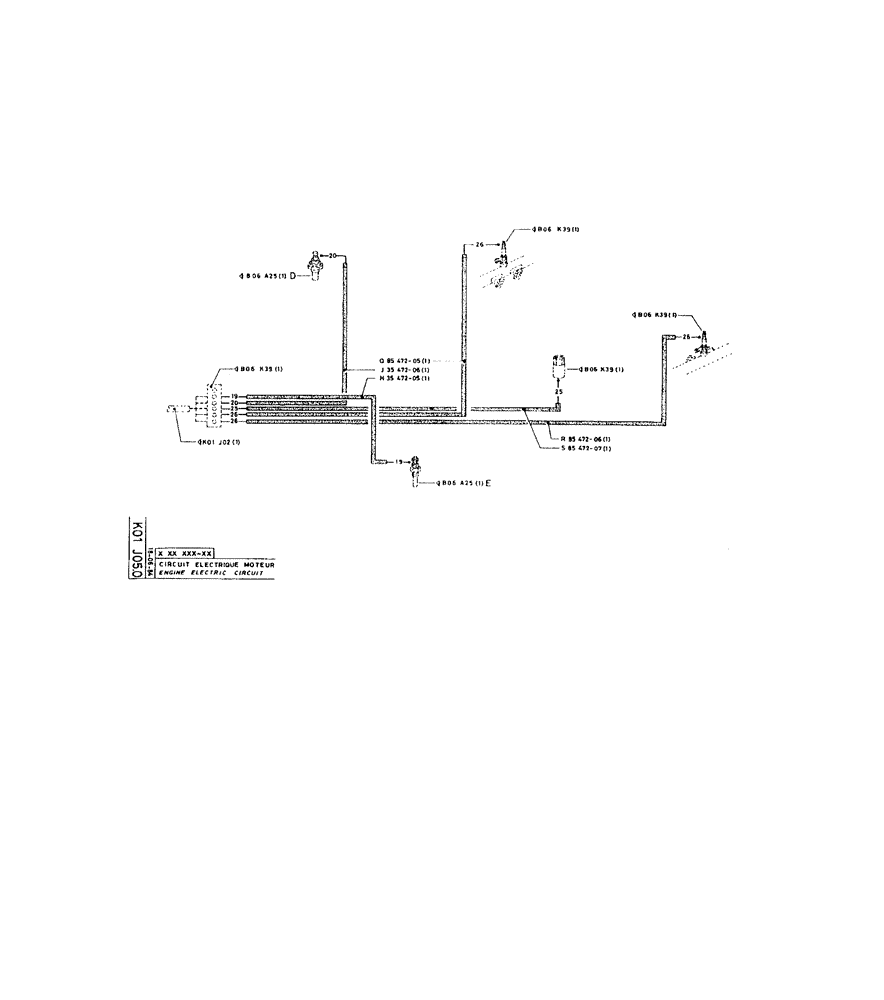 Схема запчастей Case 220 - (234) - ENGINE ELECTRIC CIRCUIT (06) - ELECTRICAL SYSTEMS