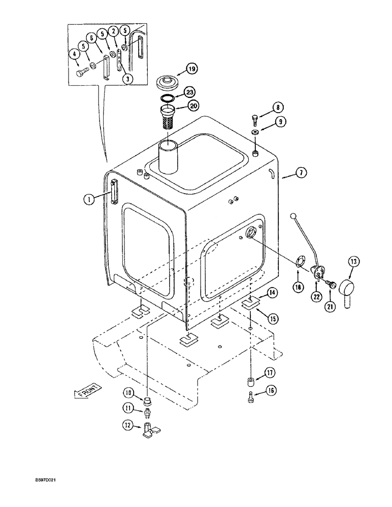 Схема запчастей Case 9045B - (3-02) - FUEL TANK (03) - FUEL SYSTEM