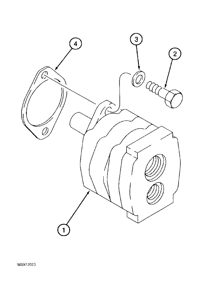 Схема запчастей Case 9050B - (8-04) - AUXILIARY HYDRAULIC PUMP, AND SUCTION LINE, FOR TIMBER KING MODELS PIN EAC0531007 AND AFTER (08) - HYDRAULICS