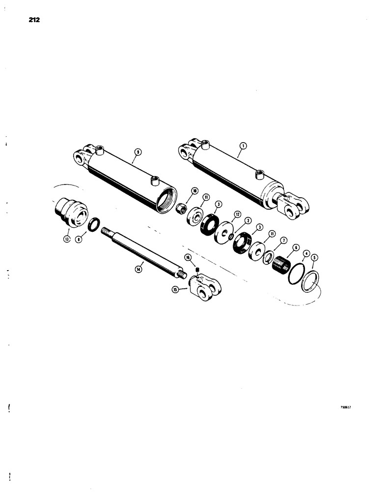 Схема запчастей Case 450 - (212) - D39720 AITKIN GRAPPLE CYLINDER (07) - HYDRAULIC SYSTEM