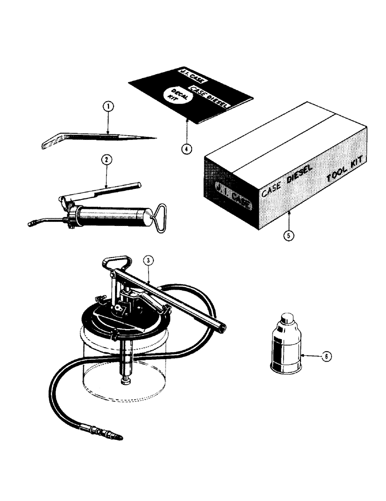 Схема запчастей Case 750 - (090) - TOOLS & EQUIPMENT, DECALS, GREASE GUNS, WRENCHES (05) - UPPERSTRUCTURE CHASSIS